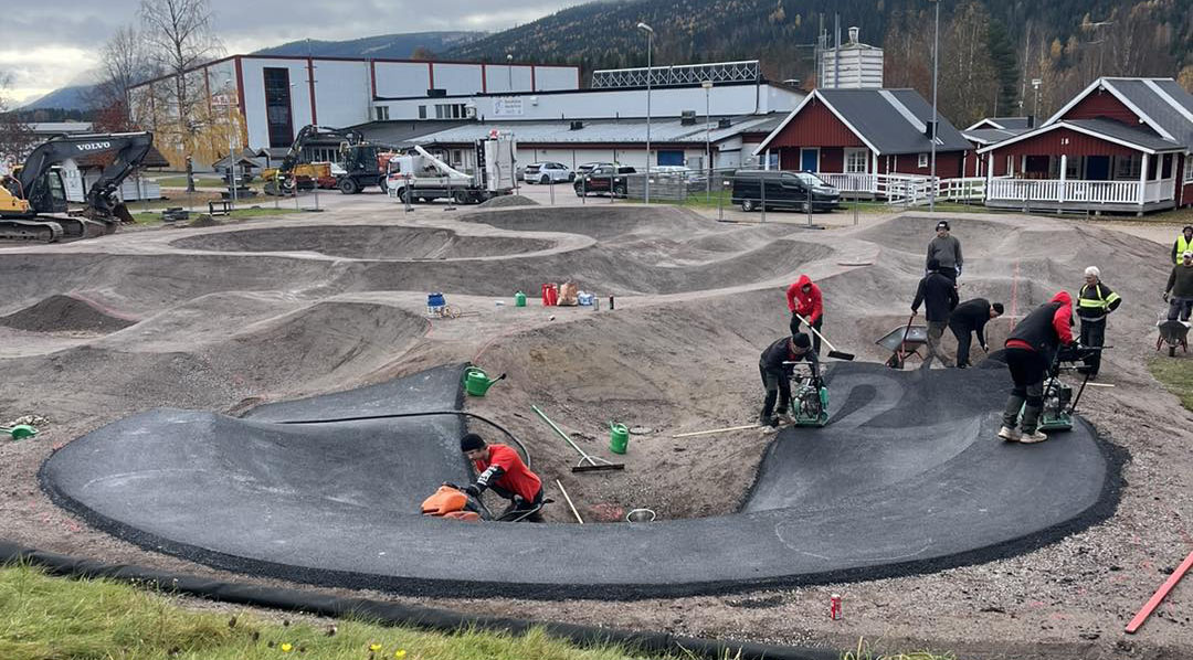 A pumptrack is built in Sysslebäck