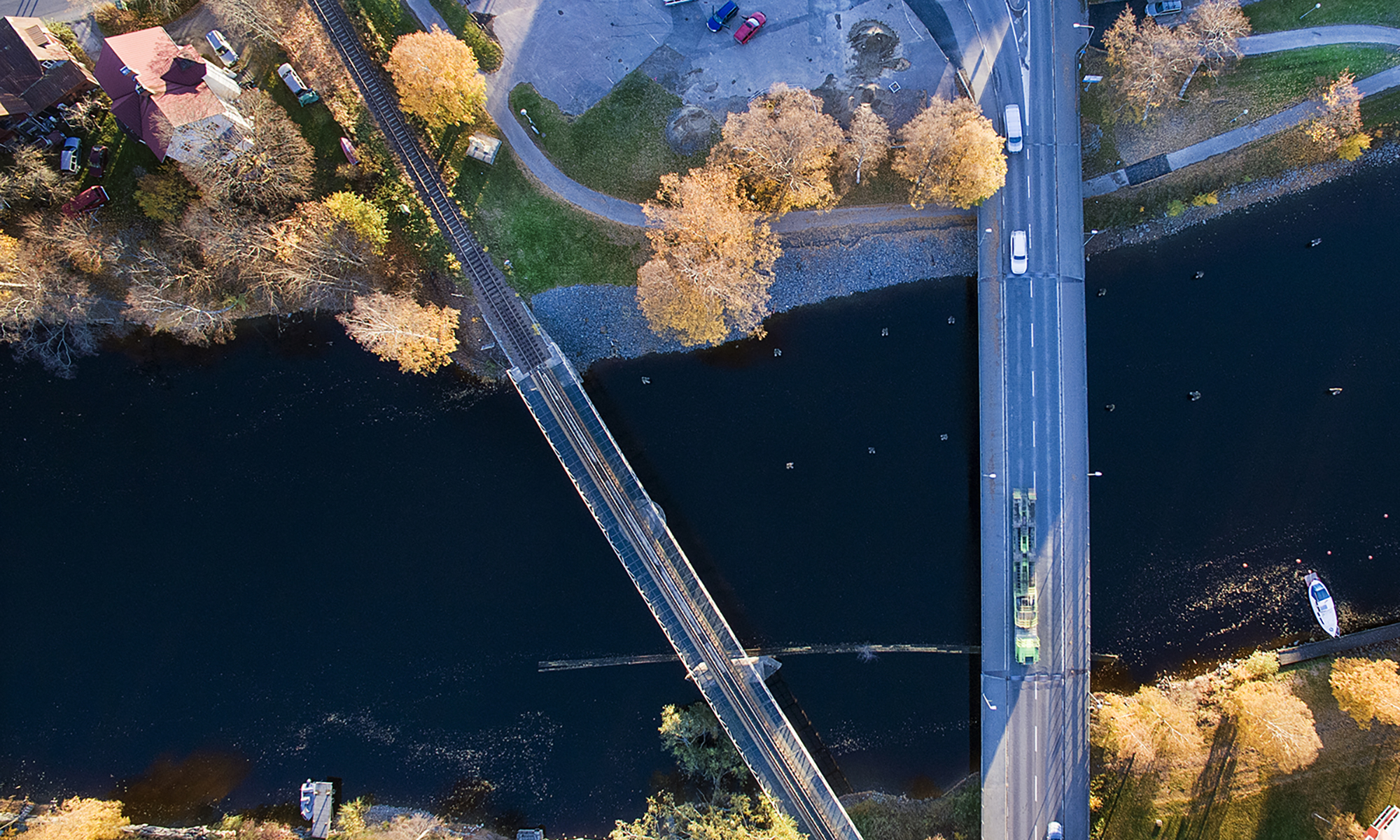 Vy över Sundsbron i Sunne, Värmland